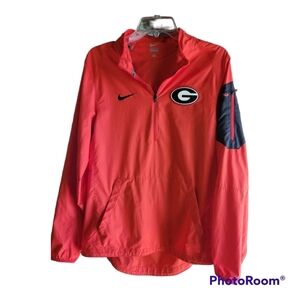 Nike* UGA Bulldogs* Unisex*  1/2 zip Windbreaker* Sz S